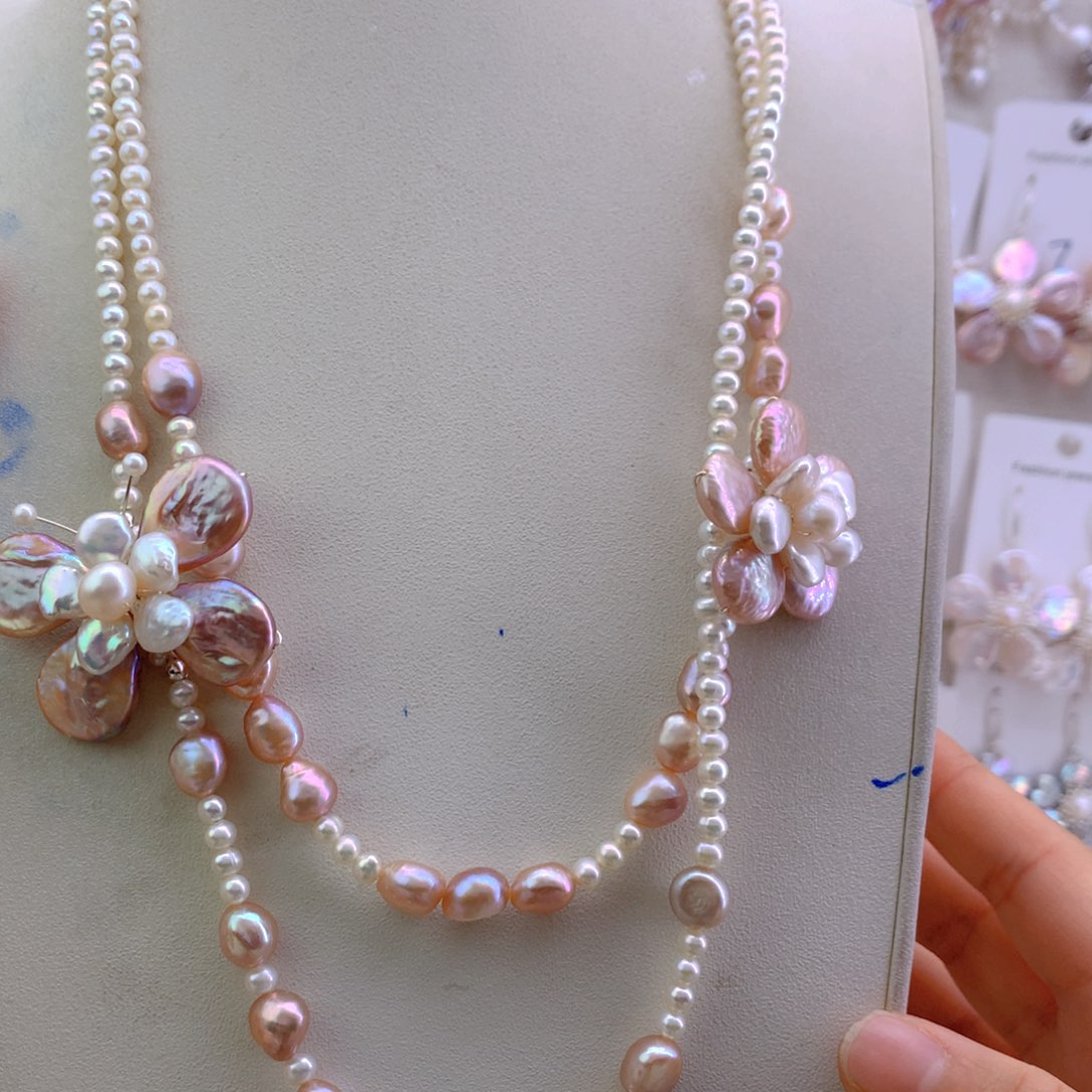 说***上淡水珍珠未镶嵌项链