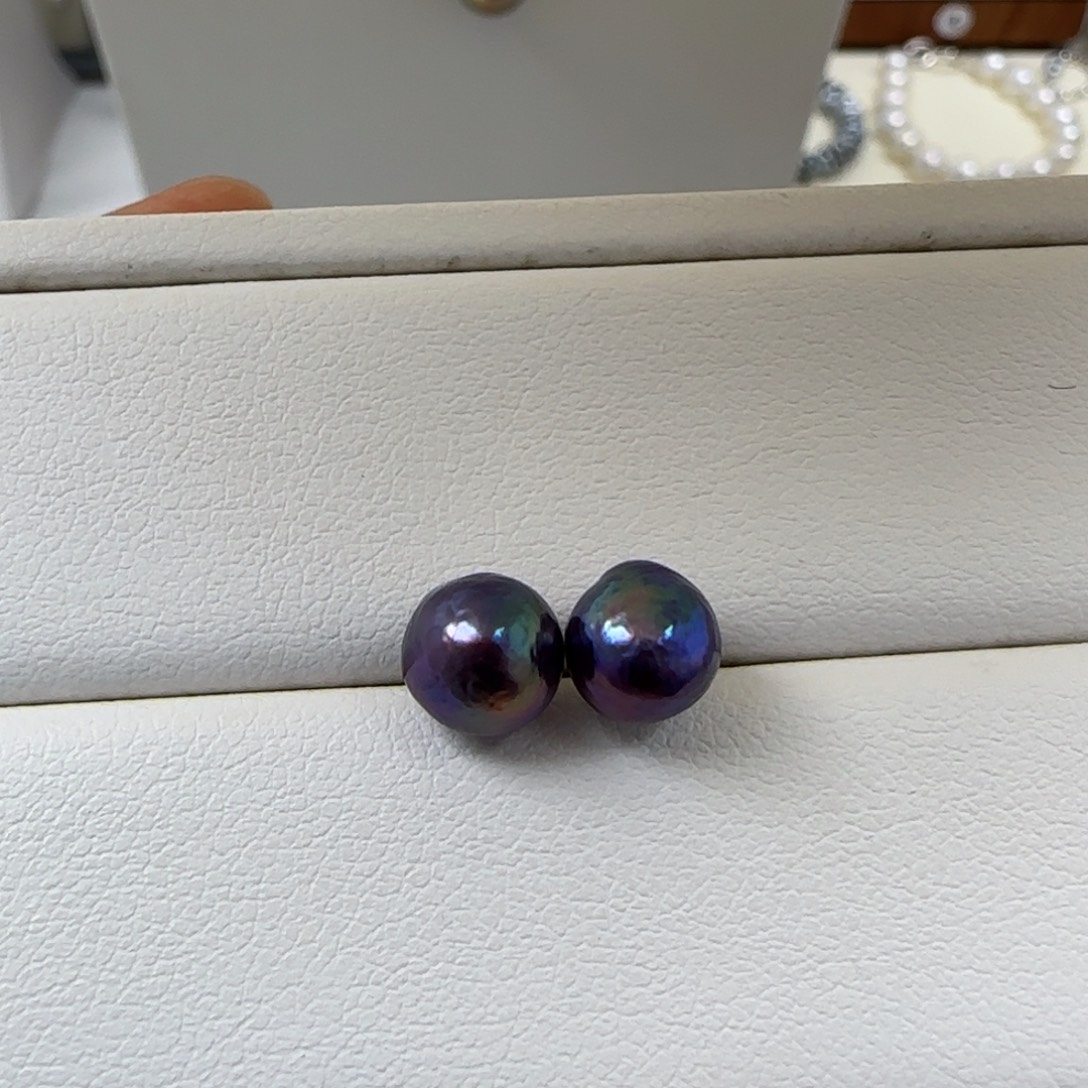 银S925镶嵌耳饰淡水珍珠