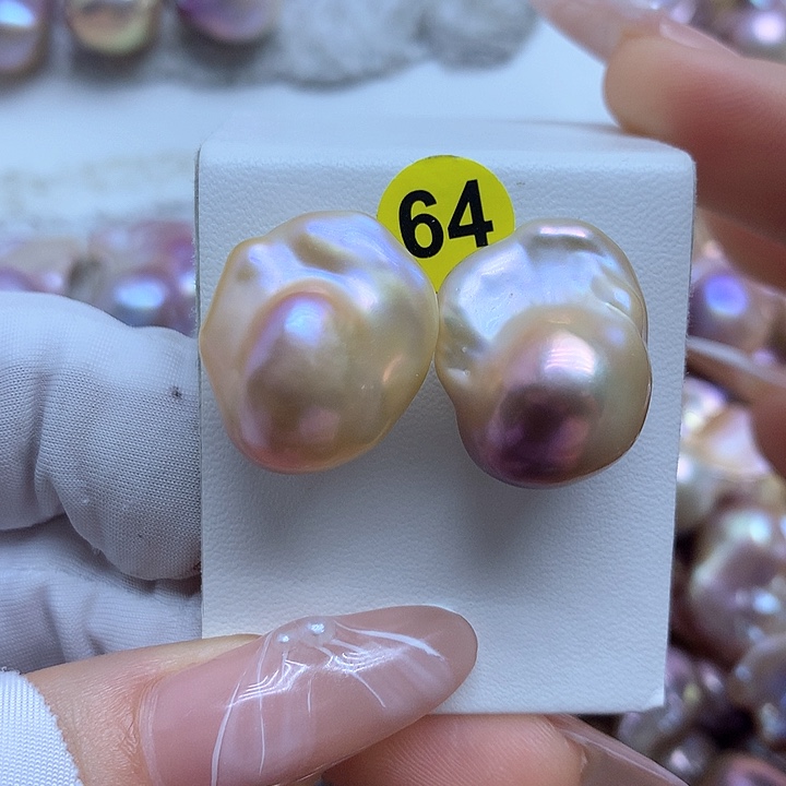 淡水珍珠耳饰银S925镶嵌