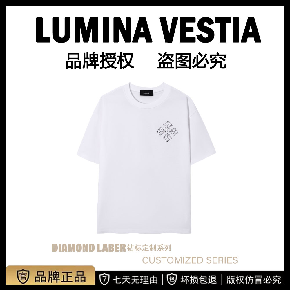 【高端定制】1春夏季新款男女同款休闲情侣宽松时尚百搭短袖#8115