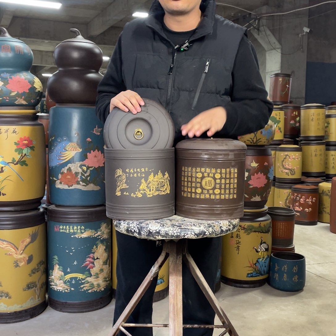 宜兴原矿紫砂茶叶罐