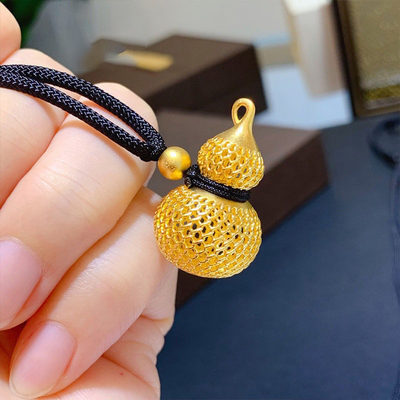 铜合金吊坠 【精工版】镂空花丝葫芦吊坠男女款挂坠随身葫芦项链