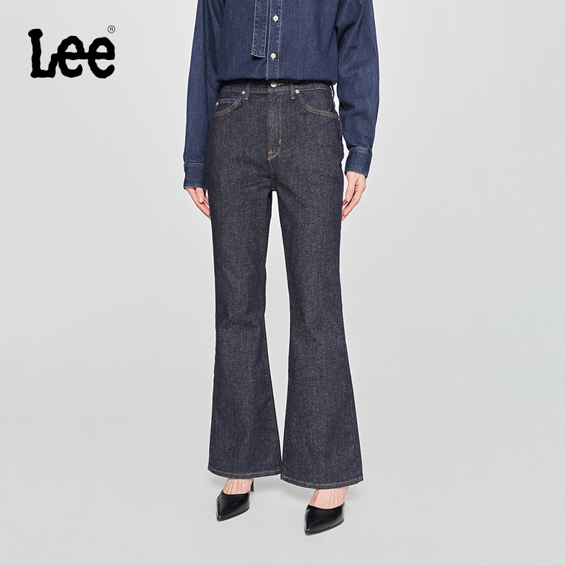 Lee商场同款25早春426修身高腰微喇五袋款清水女牛仔裤潮流