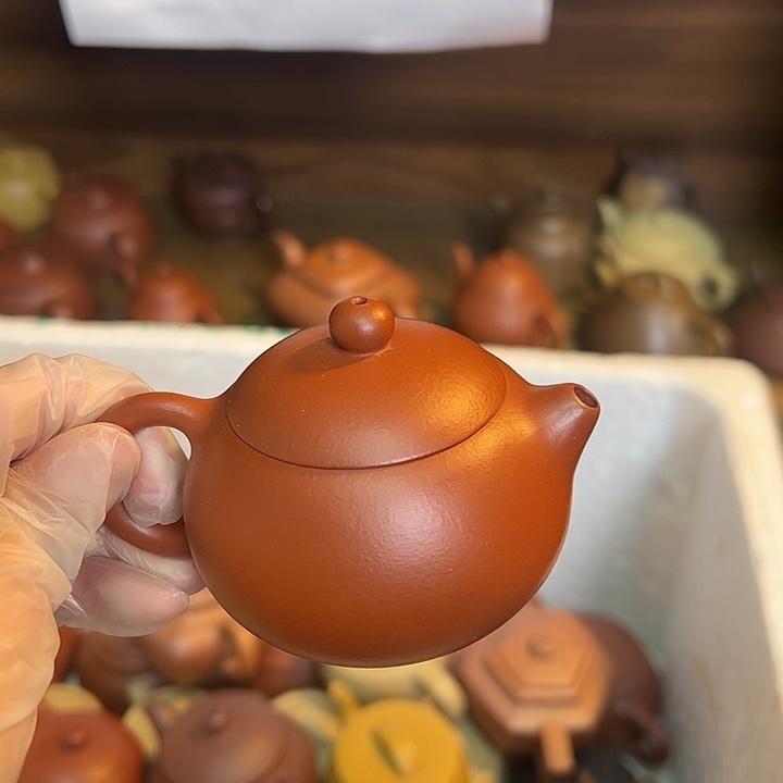 茶壶紫砂宜兴紫砂壶朱泥120