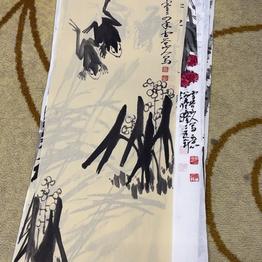 国画雪谷山人小条艺