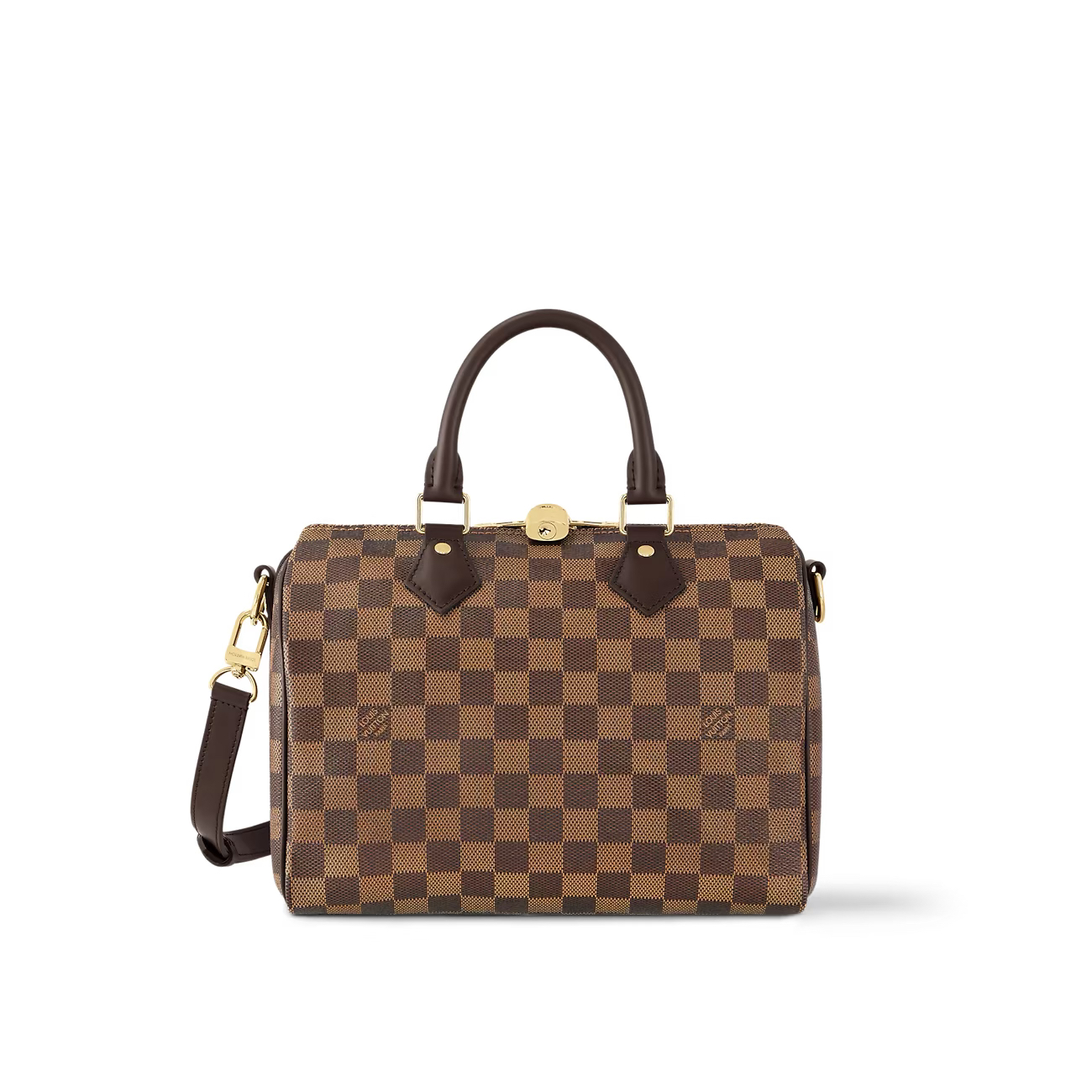 全新未使用 LouisVuitton/路易威登 Speedy25棋盘格肩带款旅行包