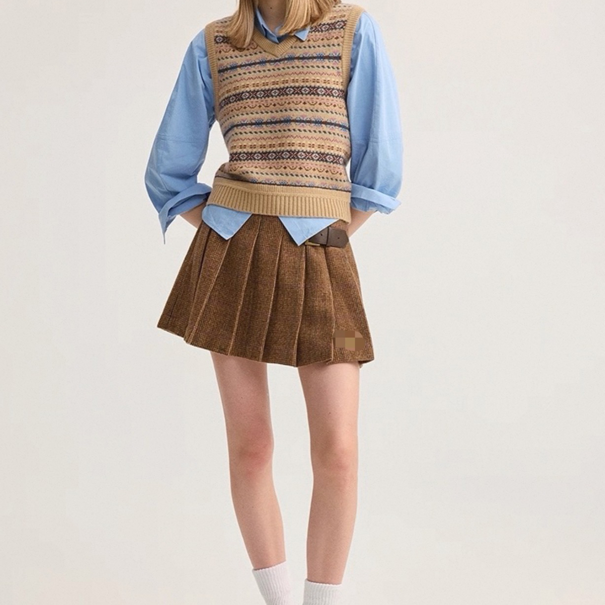 陈陈严选秋冬学院风“明星同款”百褶裙