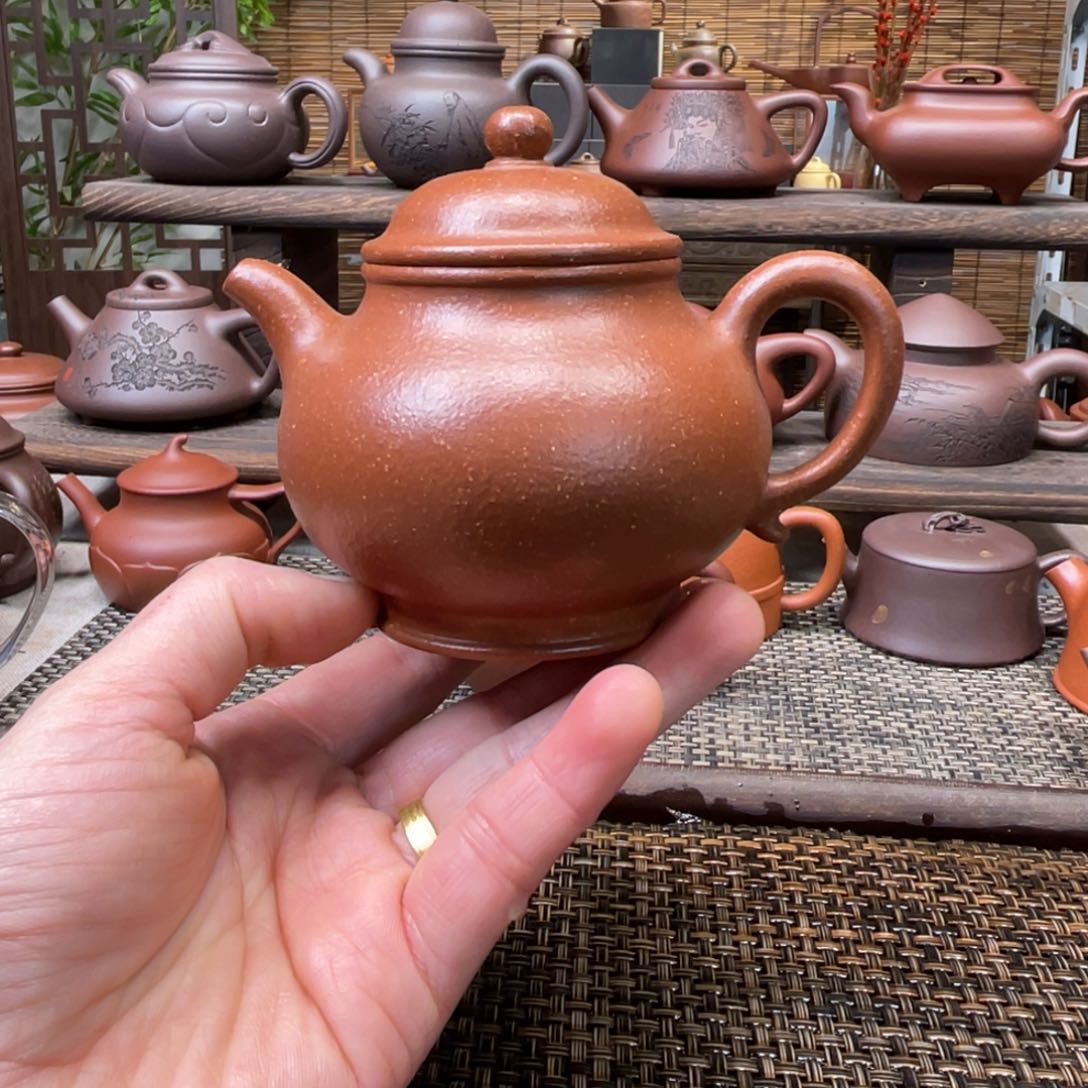 紫砂茶壶宜兴原矿紫砂手工制200