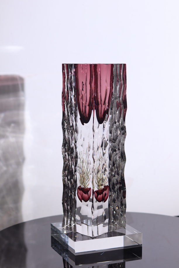 晶莹琉璃【紫水母摆件】意式轻奢高档水晶琉璃摆件