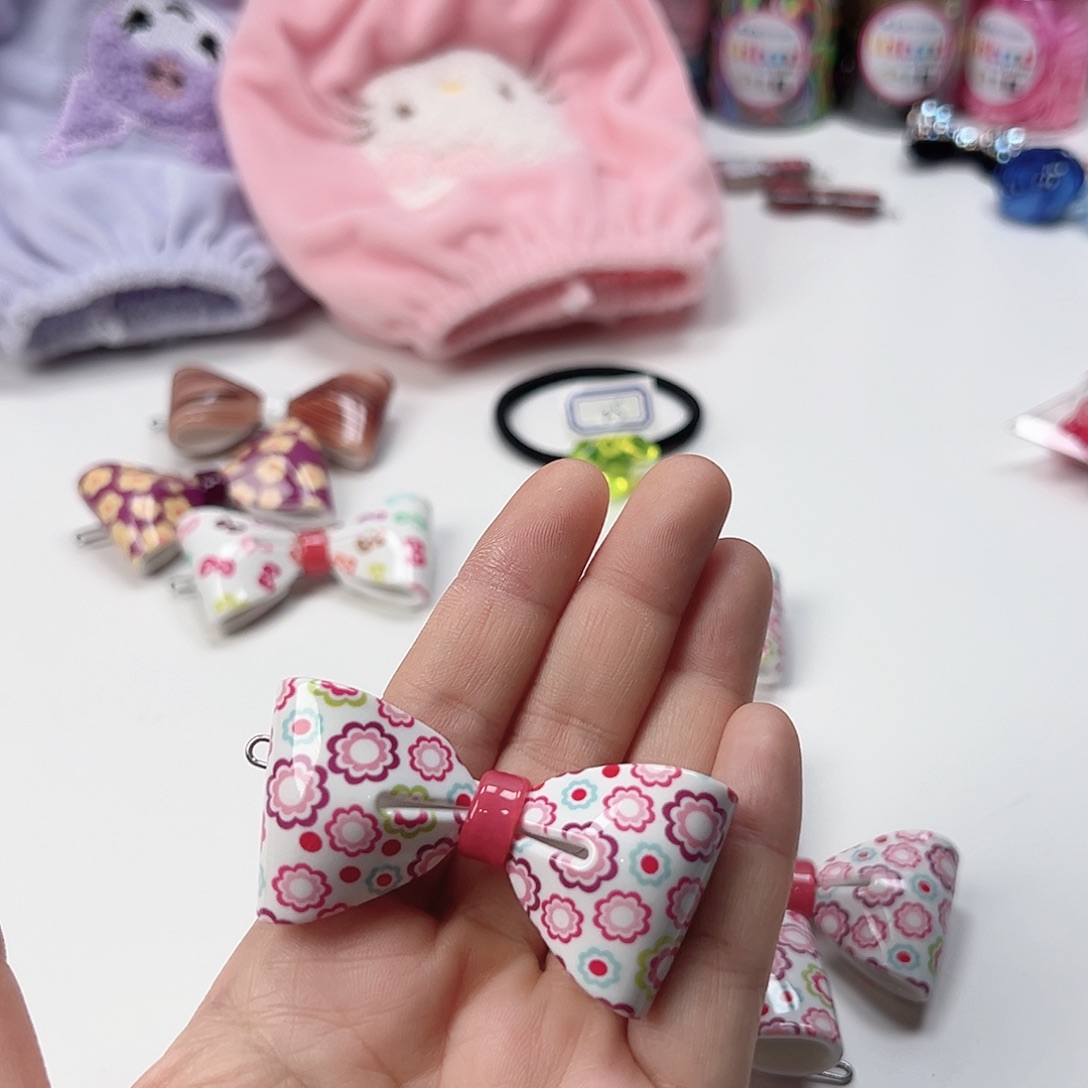 韩国面包蝴蝶结扣夹儿童