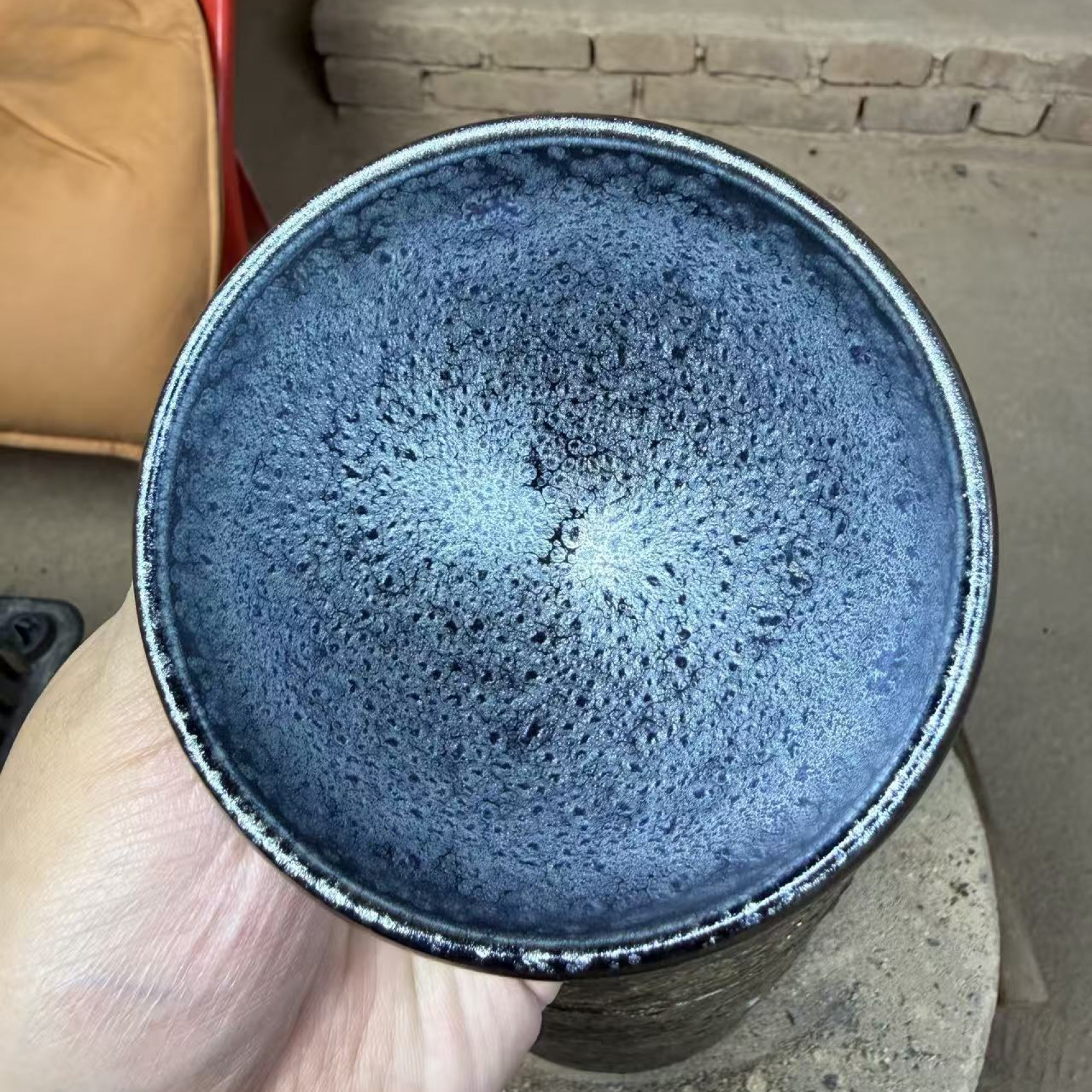 建盏主人杯【蓝孔雀】电烧专用茶具