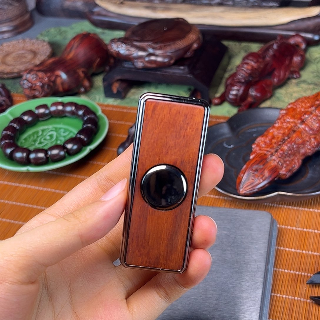 福利款小叶紫檀双面打火机