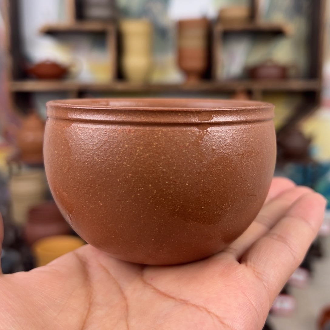 紫砂茶杯拙器甄选，纯原本矿。
