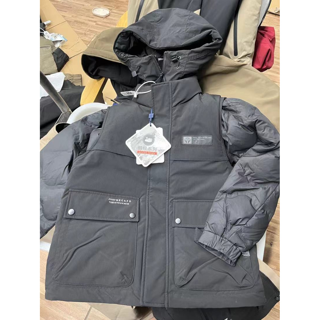 10情侣三合一休闲保暖风衣外套9023