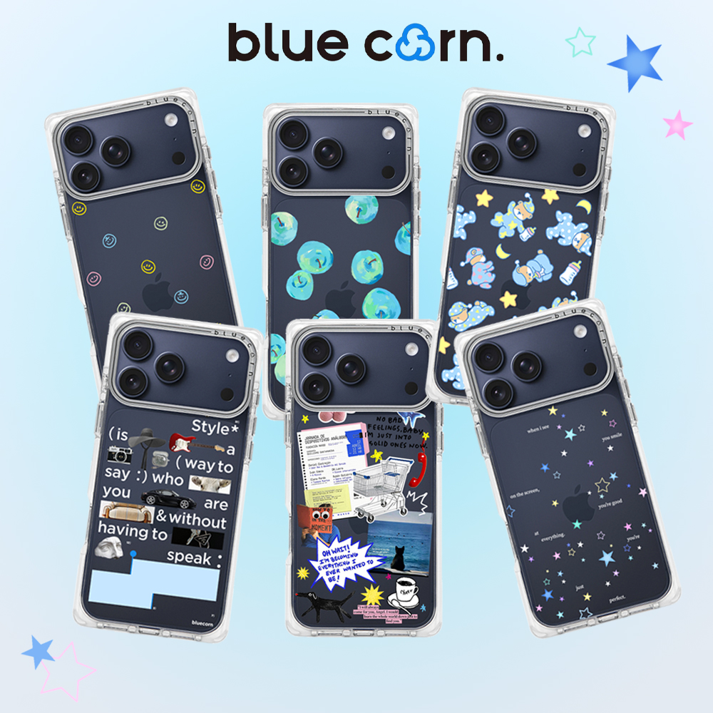 蓝色苞米 深蓝色原创款牛奶布丁适用于iPhone17/16/Pro/Max手机壳
