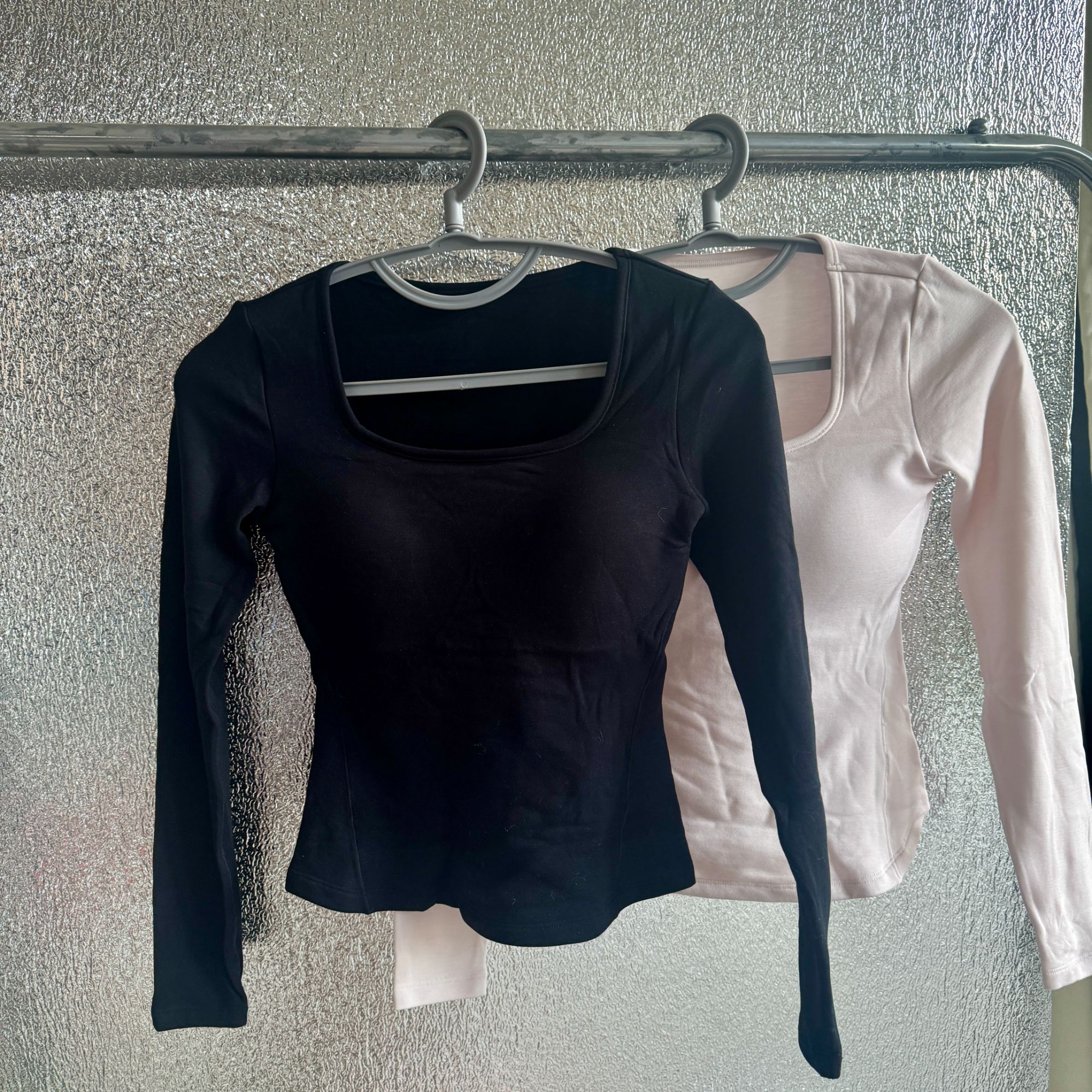 方领一胸垫秋冬新款打底上衣 8583