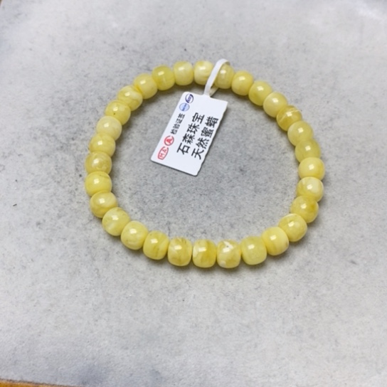 蜜蜡裸石未镶嵌手串