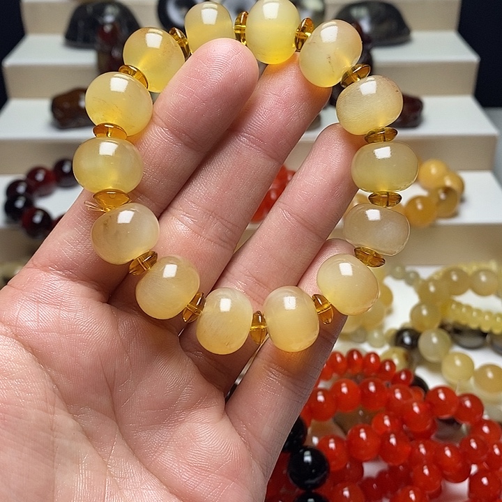 乱***雄石英石纯铜手串手链