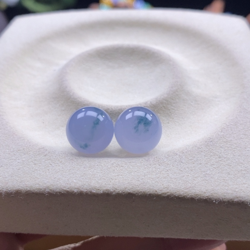 【闪购商品】翡翠颈饰未镶嵌翡翠冰紫飘花珠卡12+