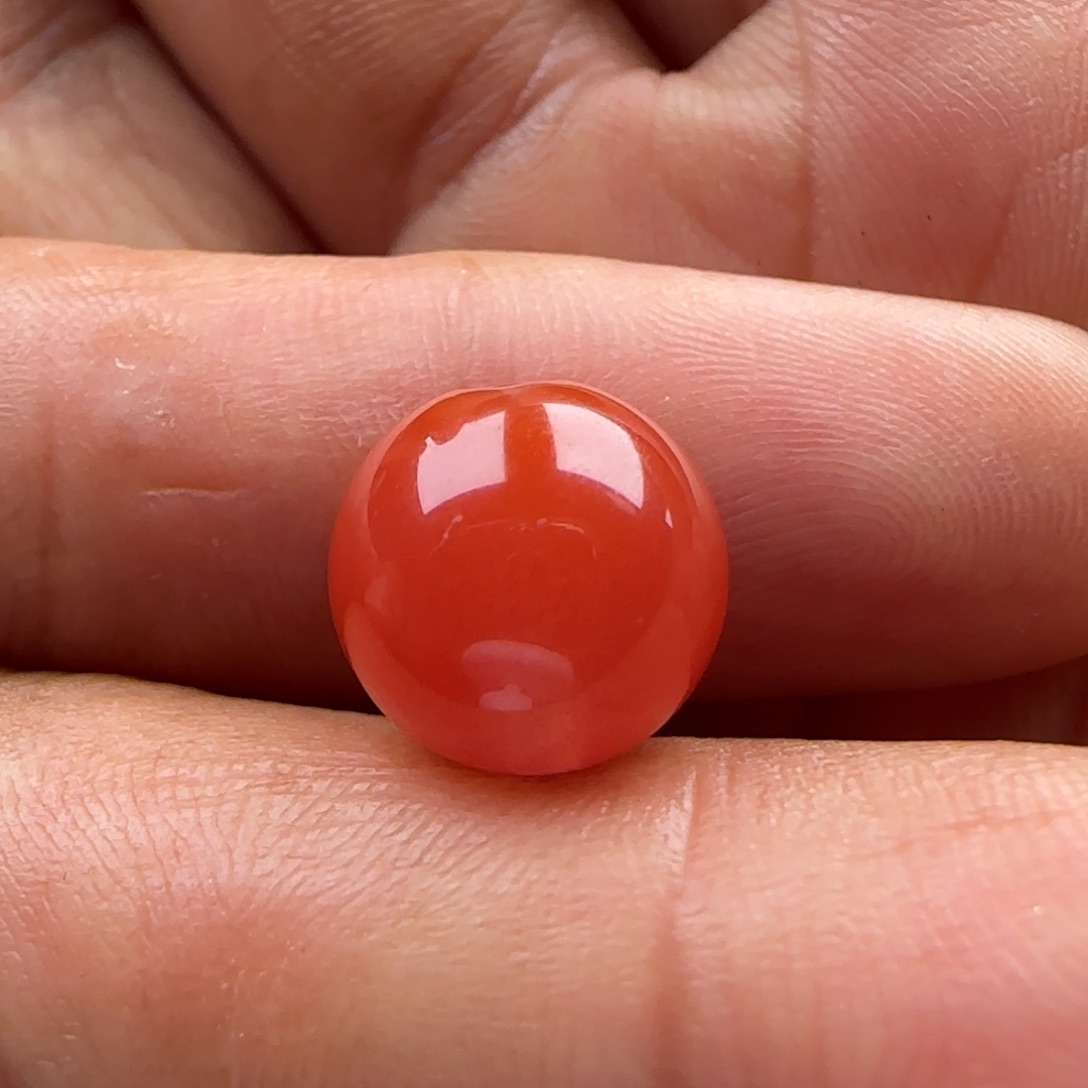 南红玛瑙圆珠10.9马牙未镶嵌