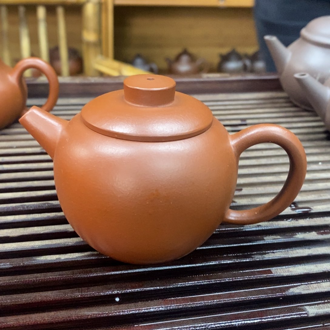 紫砂茶壶150毫升朱泥巨轮