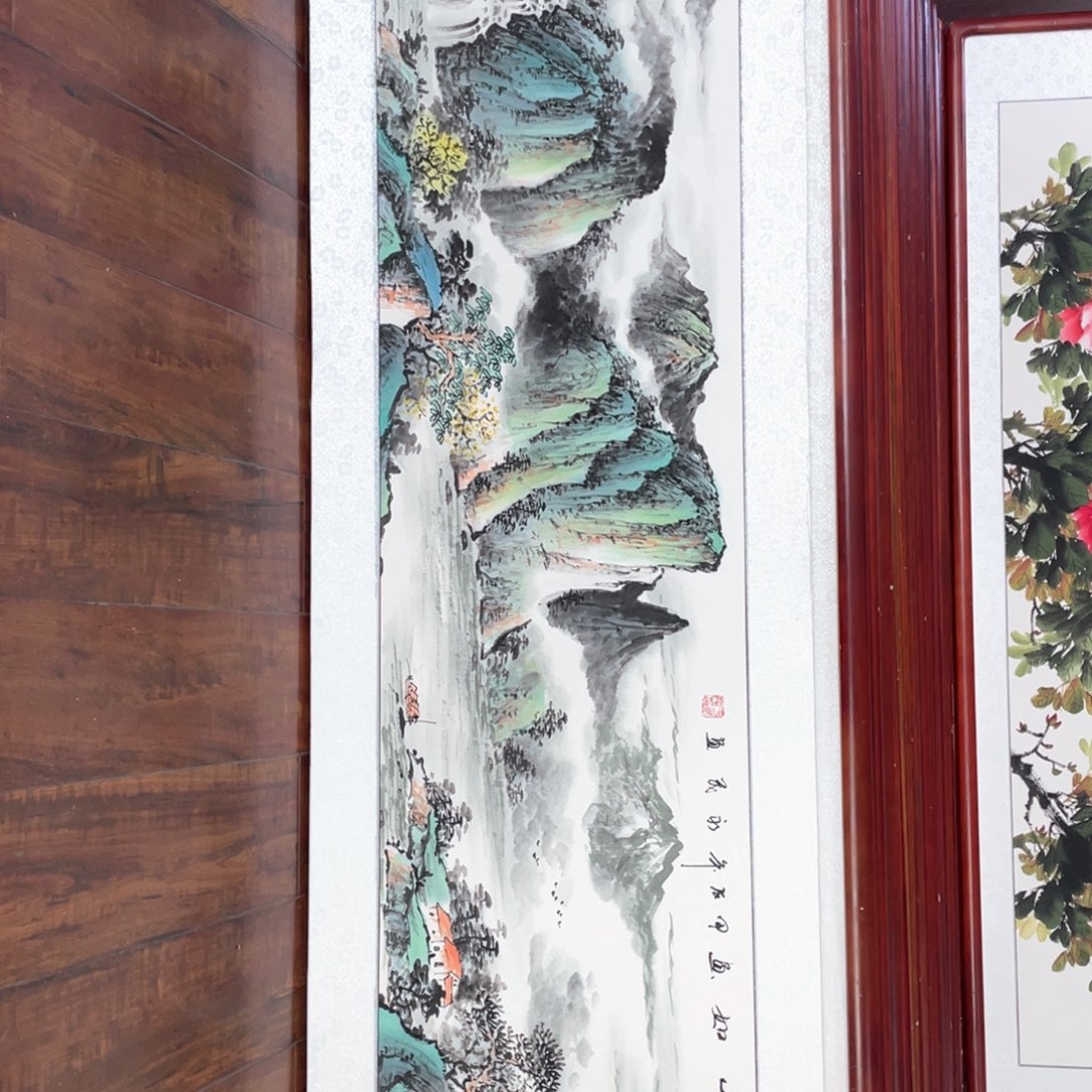 国画带框尺寸48*163厘米