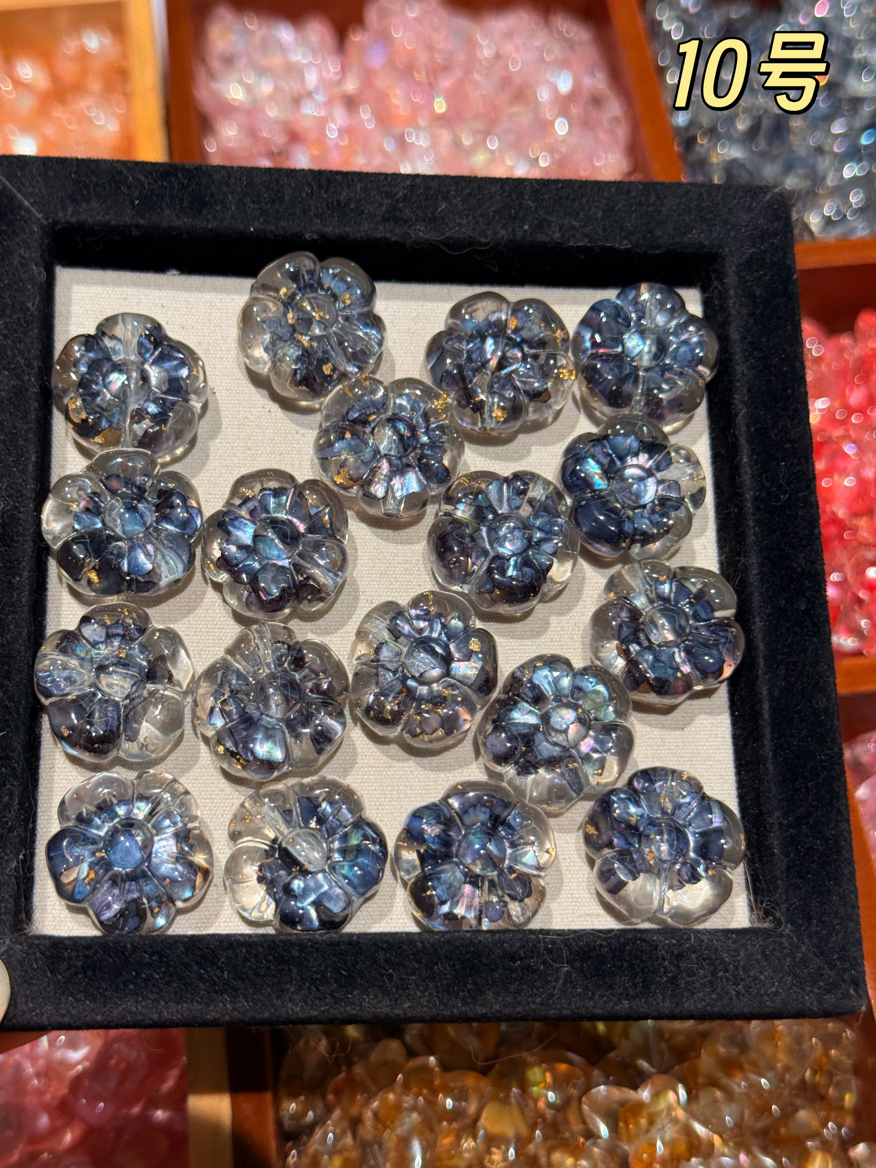 贝壳画画蝴蝶树脂珠珠，手工DIY串珠手链