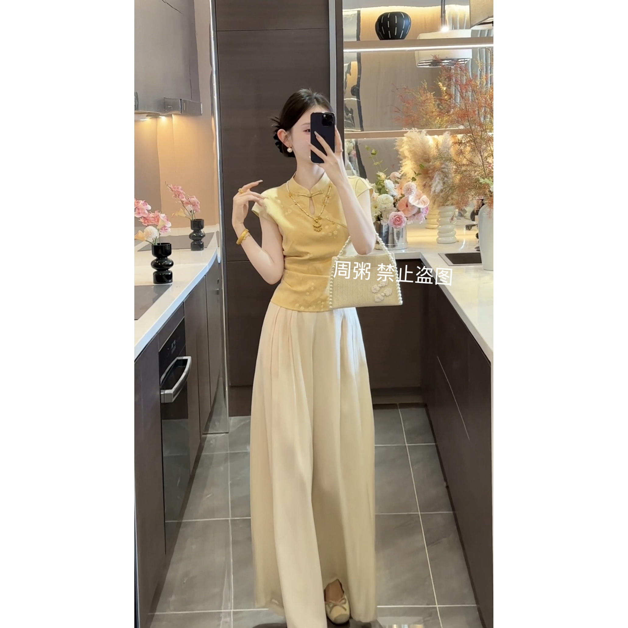 【周粥】【折枝】2025新款气质款收腰显瘦上衣JJX5SY3726 JJX5SY3720