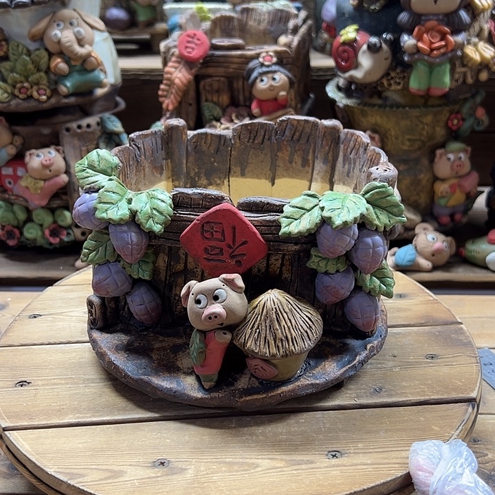 嘻哈多肉花盆百搭