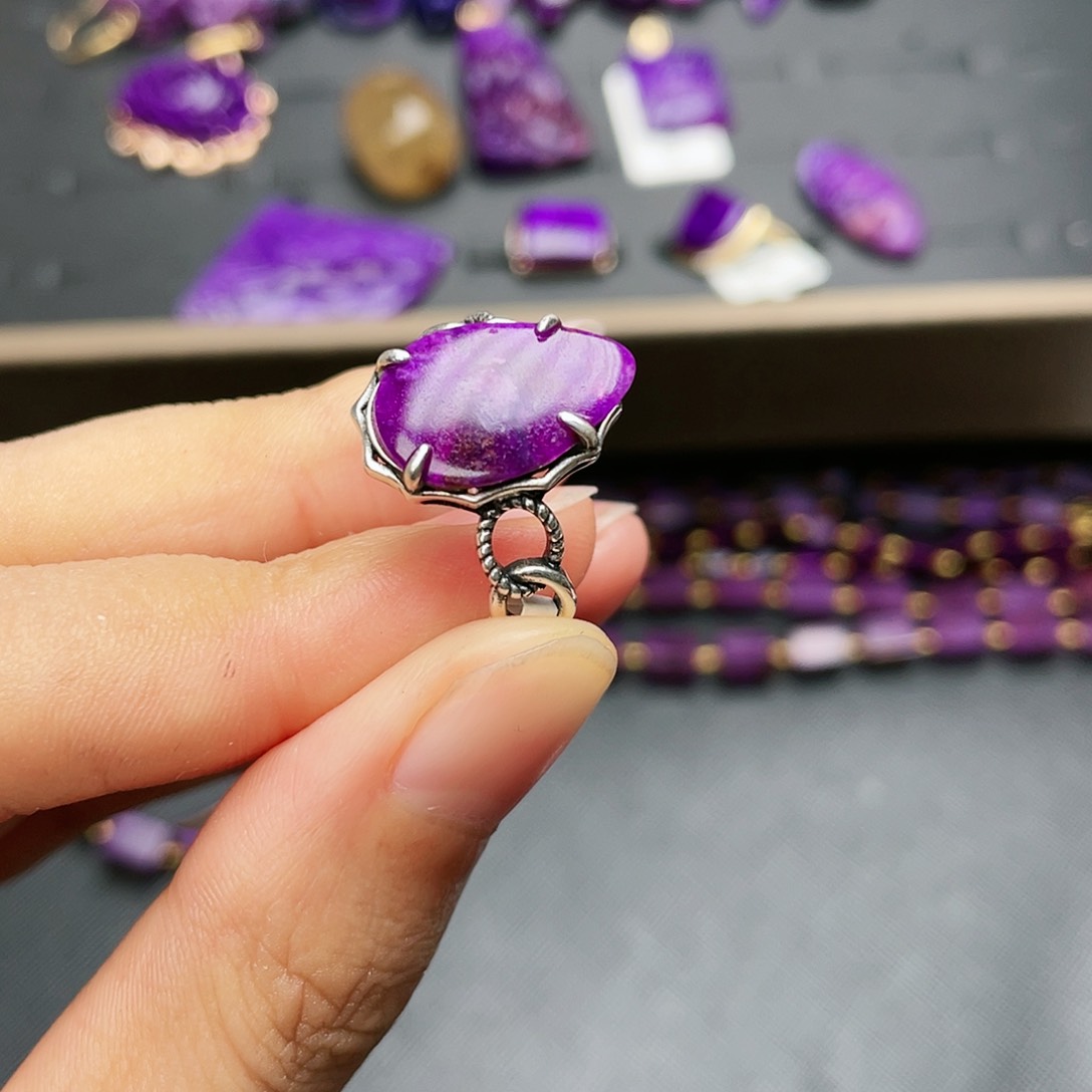 苏纪石（舒俱来）戒指银S925镶嵌