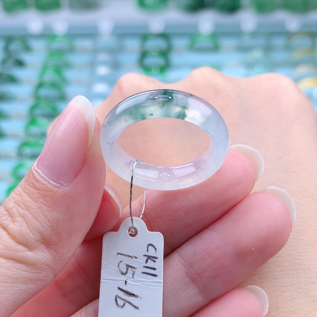 翡翠戒指未镶嵌A货缅甸翡翠