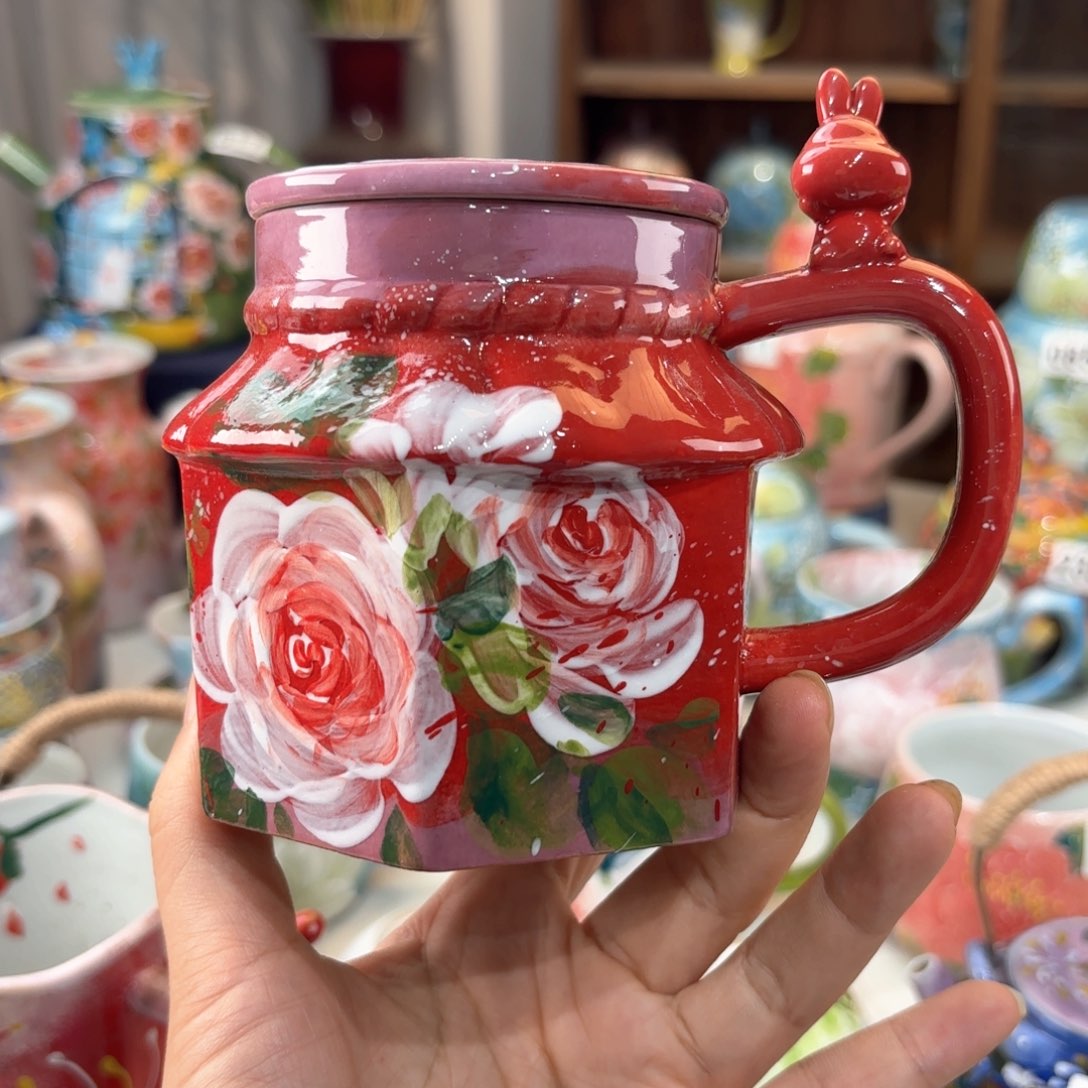 景德镇手绘高温釉下彩陶瓷茶具
