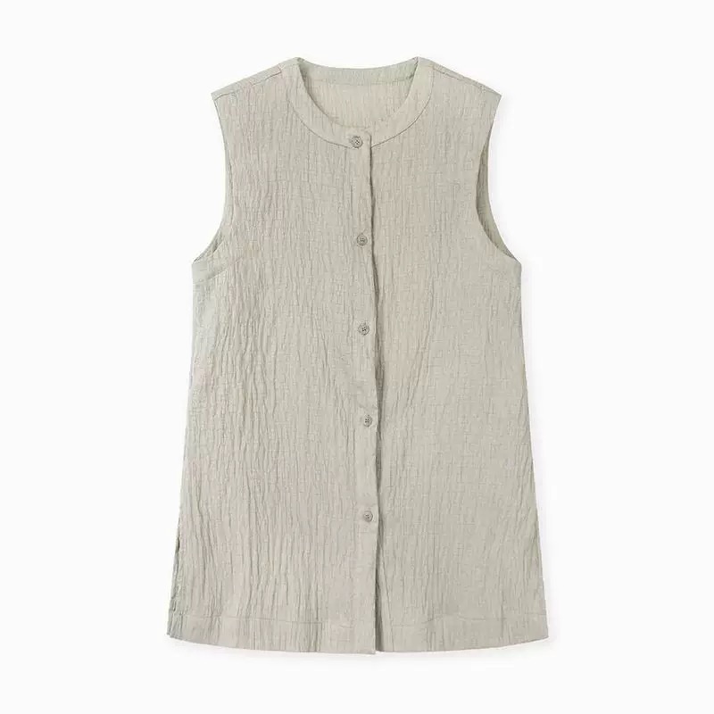 复古休闲风坎肩背心女士时尚套装无袖文艺套装夏季