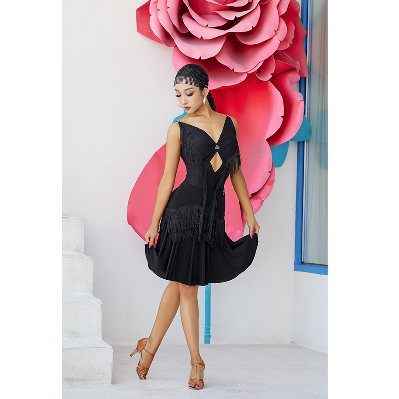 SQ647女款成人拉丁半裙无底裤-东鑫国标舞拉丁专业练功服