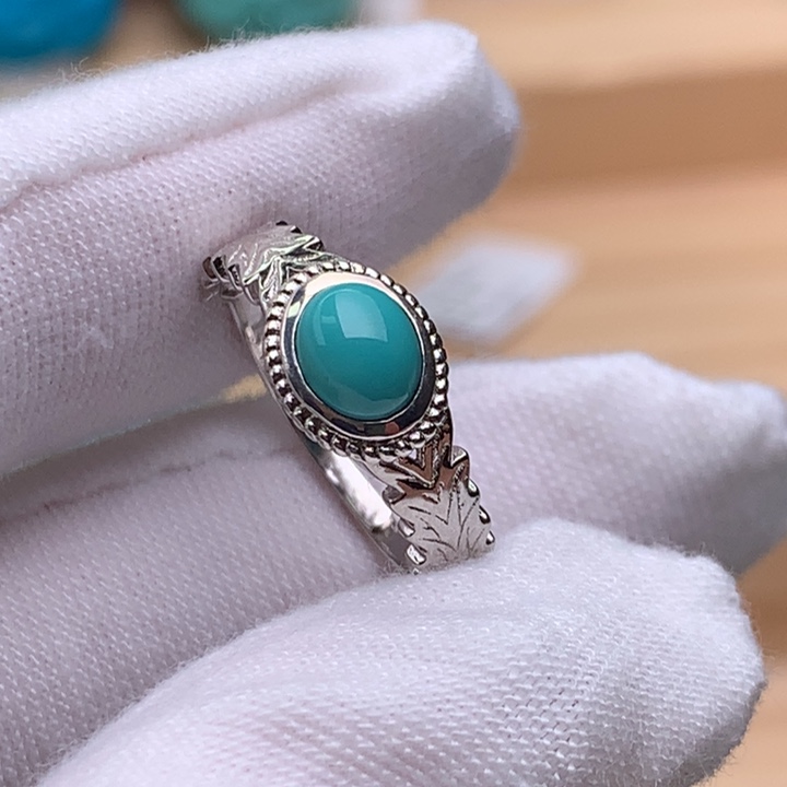 绿松石珠宝奇石银S925镶嵌