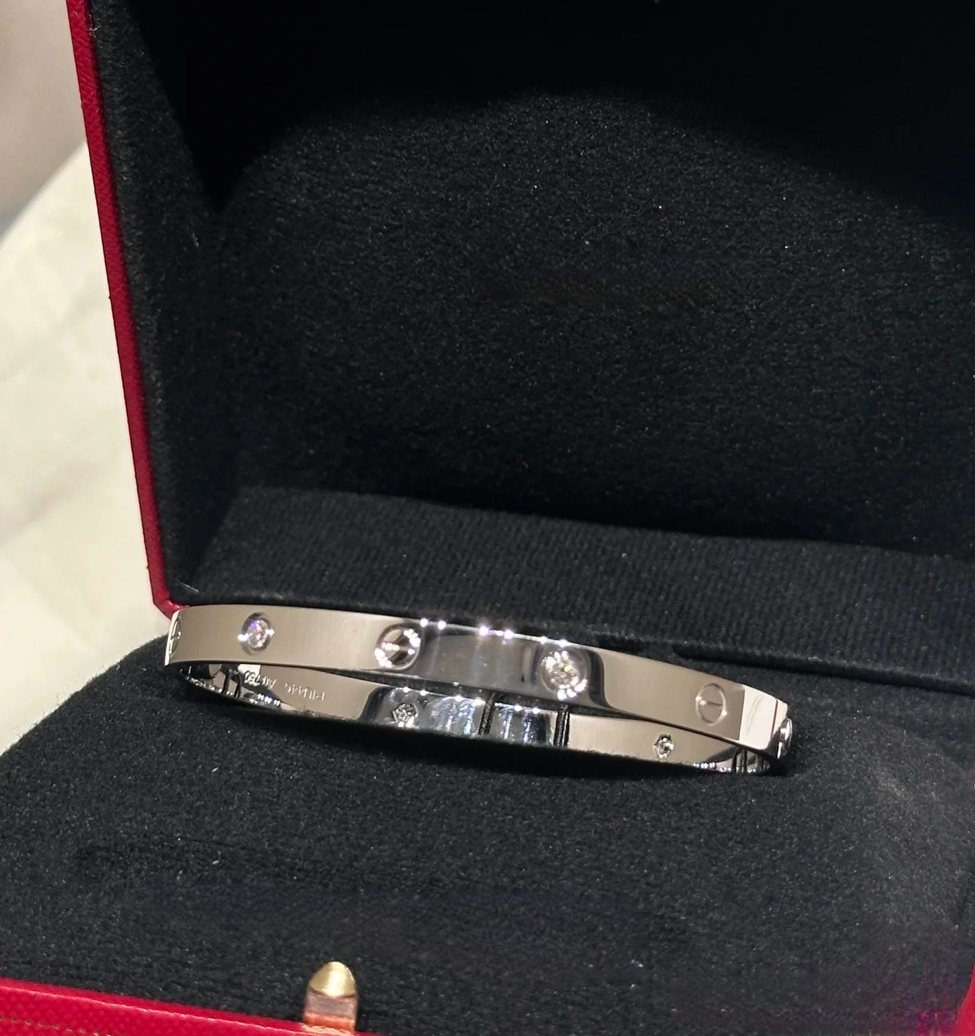 钛钢合成锆石手镯 经典轻奢情侣手镯207