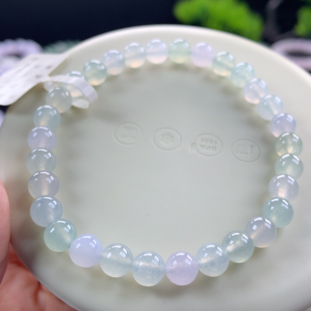 翡翠未镶嵌手链卡6.5