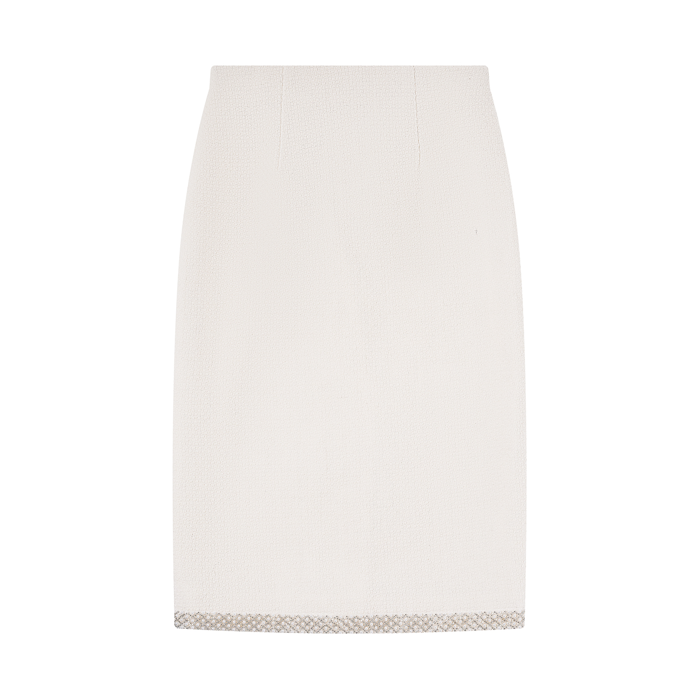 【千金裙T】2025新款气质白色羊毛钉珠优雅秋冬包臀百搭简约半身裙