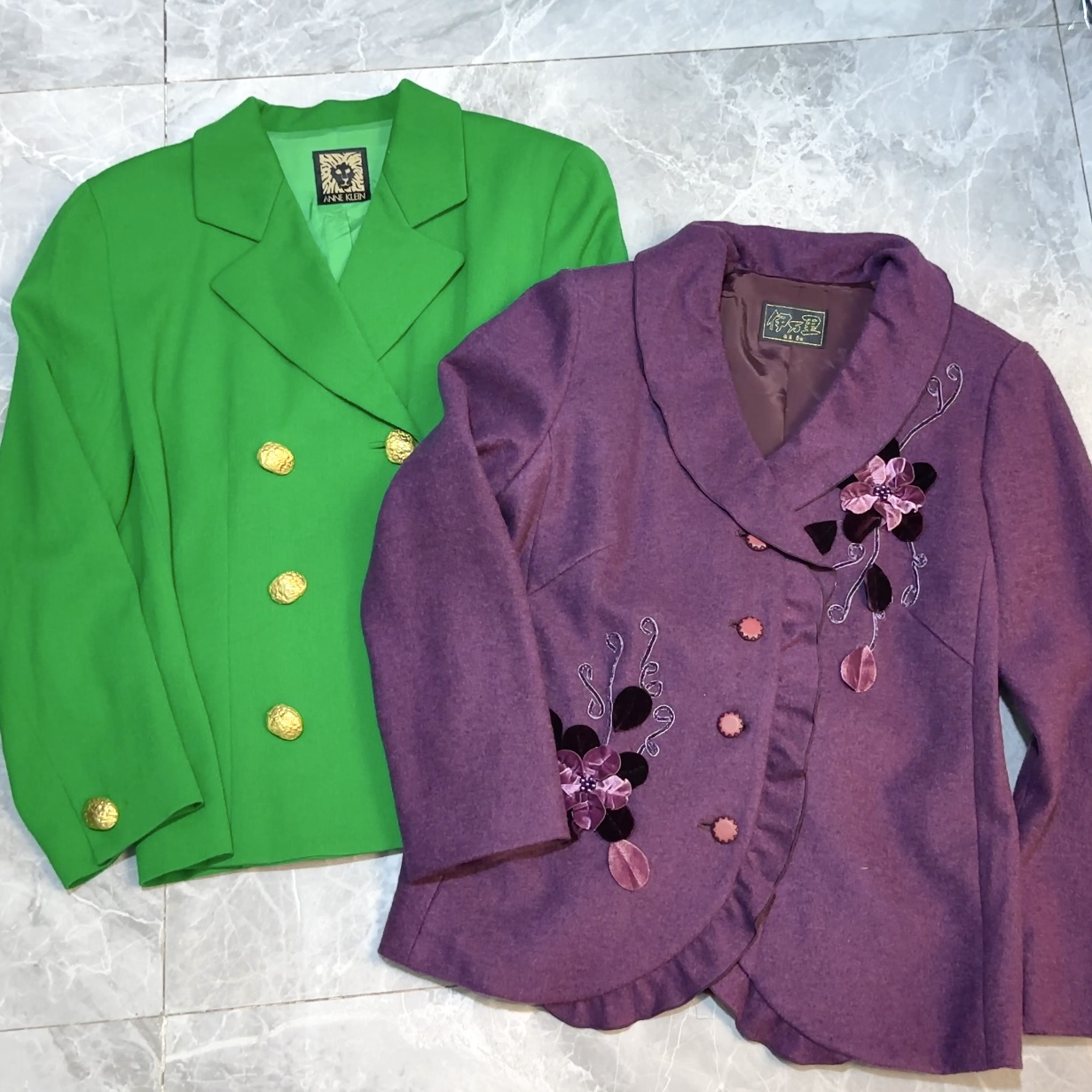 【209-499】古着Vintage复古气质羊毛女西