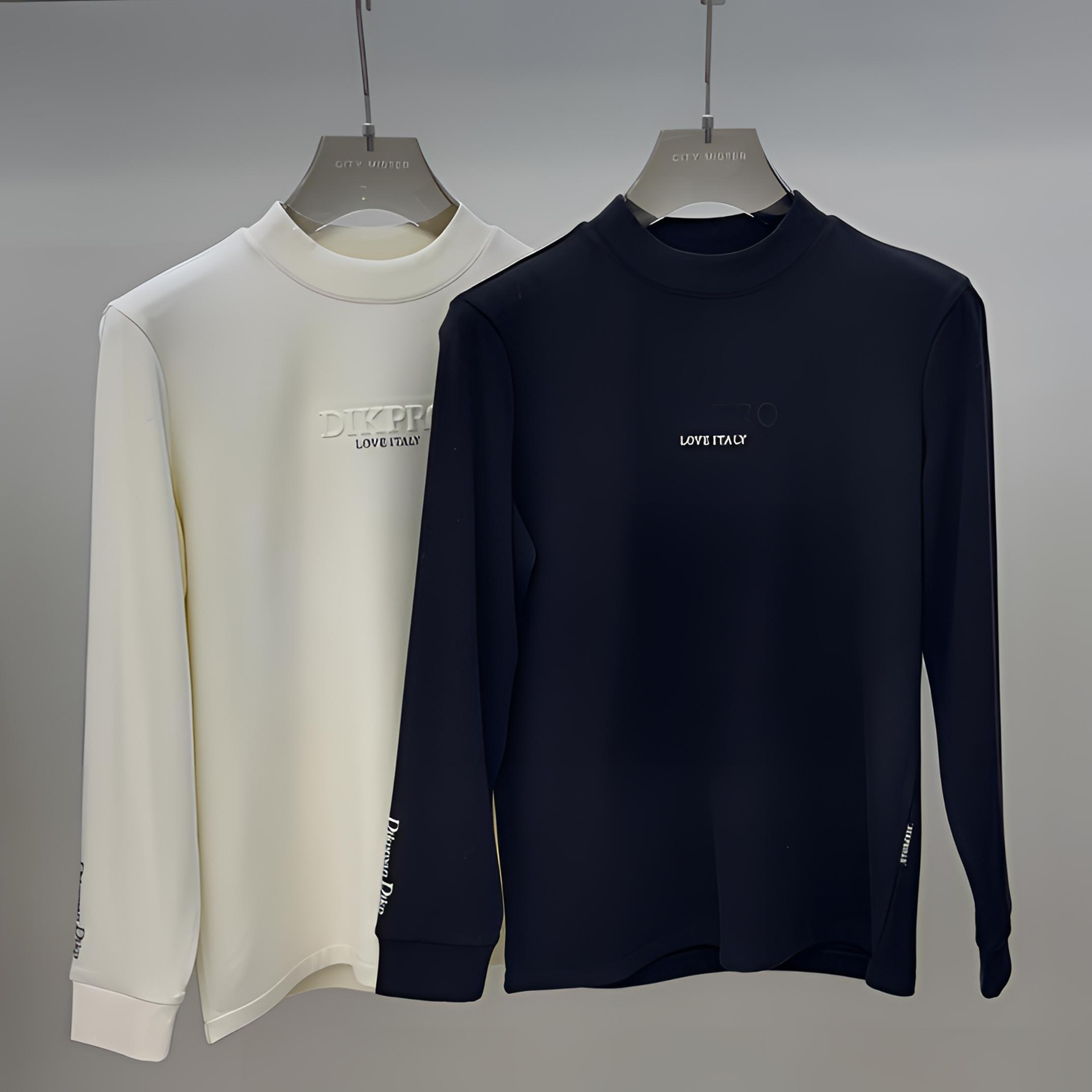 【先生名品】秋冬男士长袖压凸字印花轻奢时尚T恤