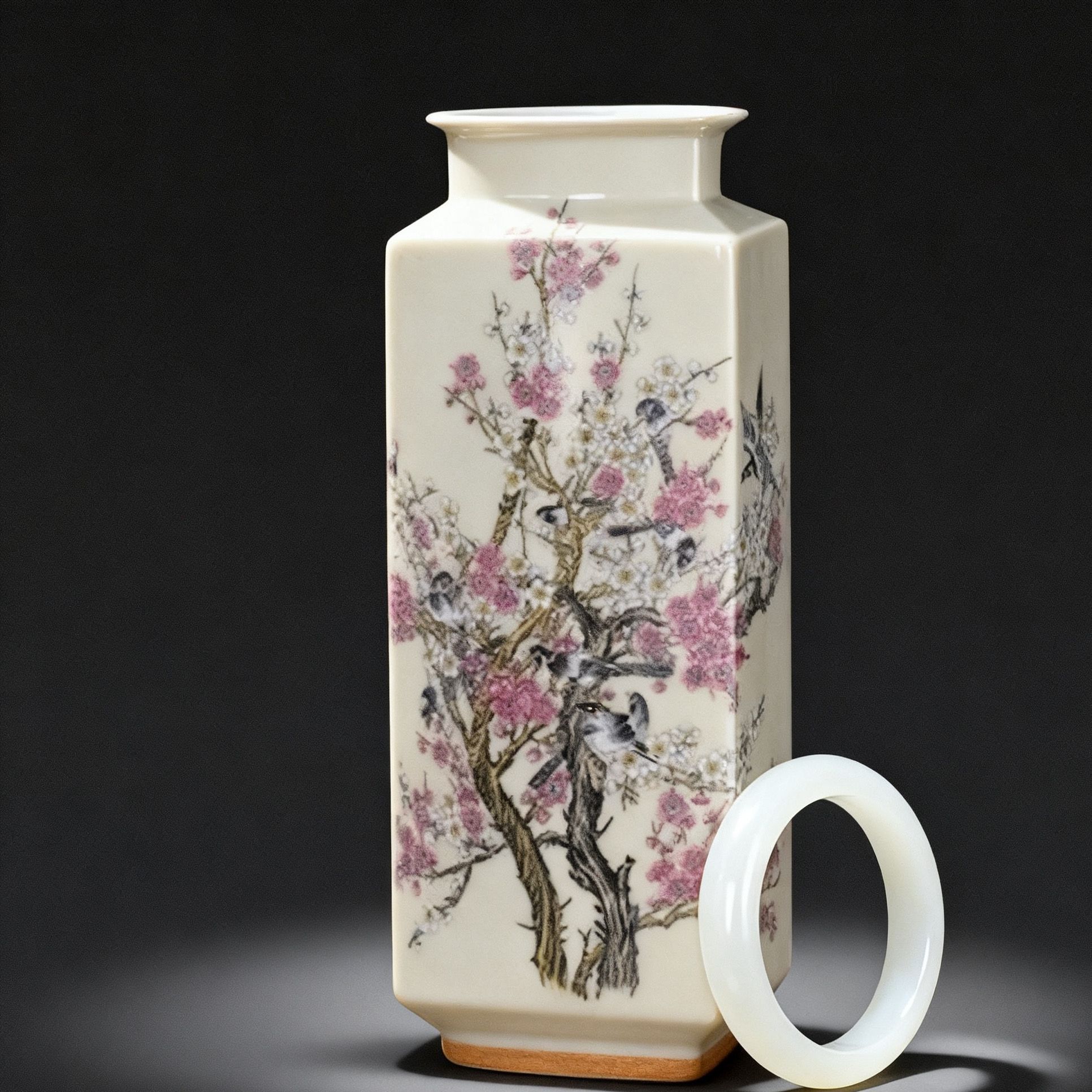 111～【新人福利】时尚精美正宽暖白镯摆件。女士专用！