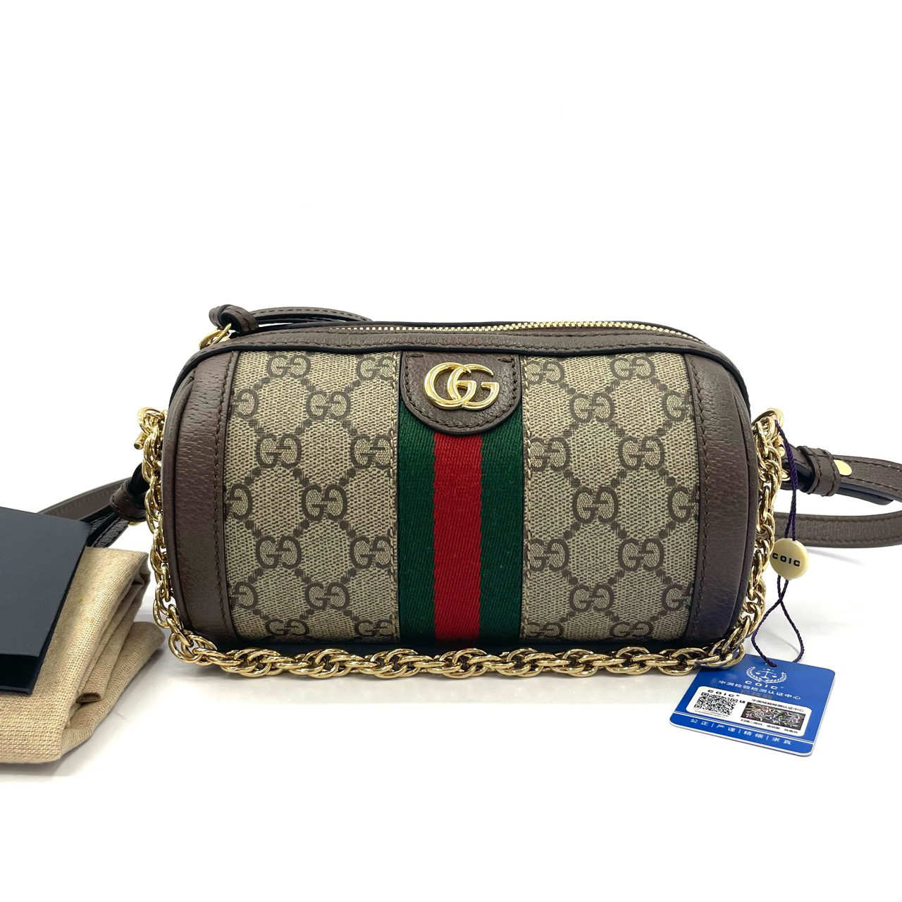 95新 GUCCI/古驰 98新 Ophidia 手提单肩斜挎包 桶