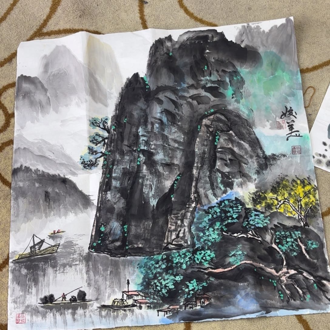 国画四尺斗方作品斗方艺