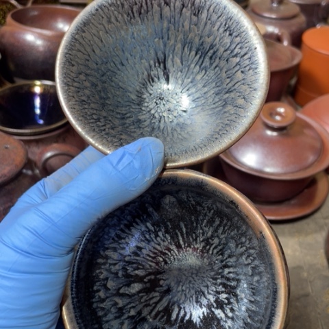 茶盏建阳建盏微瑕百花