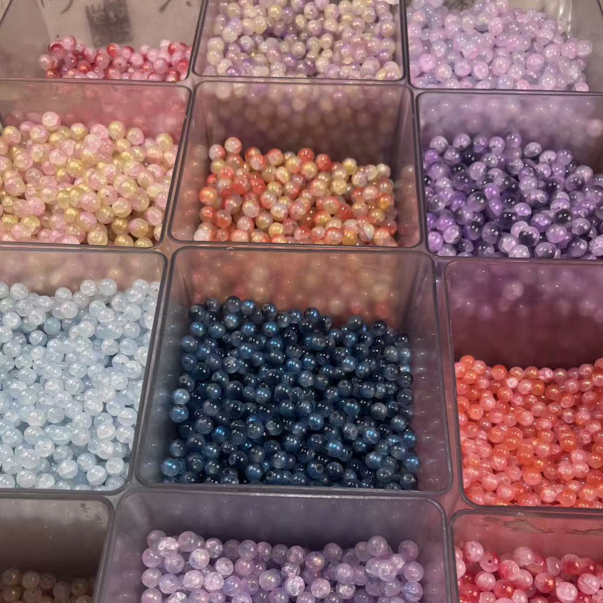 DIY琉璃珠琉璃手工diy串珠爆花润珠手工创意