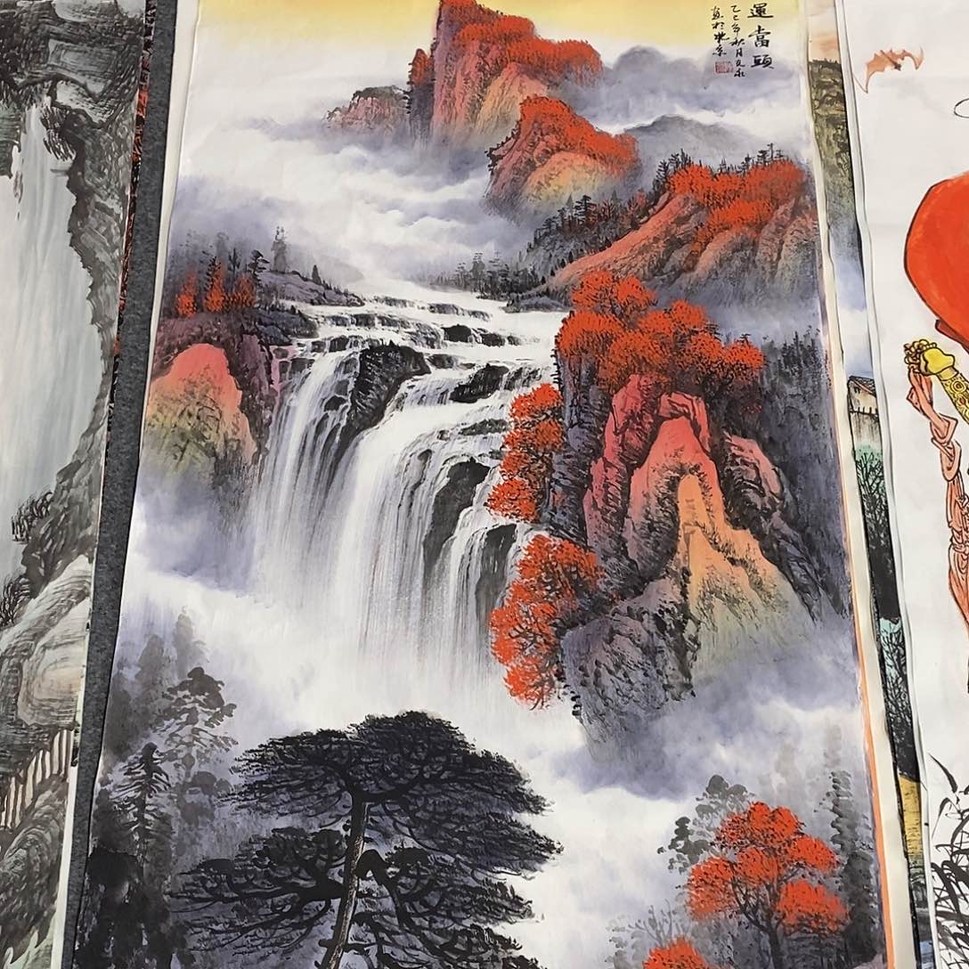 国画画画真的画画