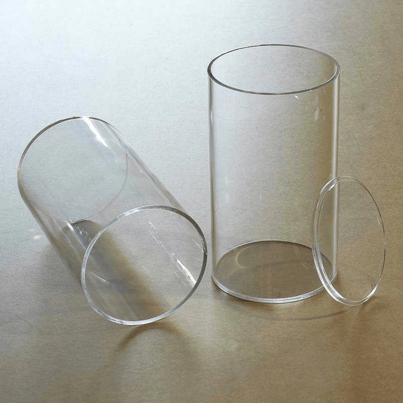 透明亚克力管有机玻璃管圆桶圆柱形防尘罩亚克力管封底加平盖加工