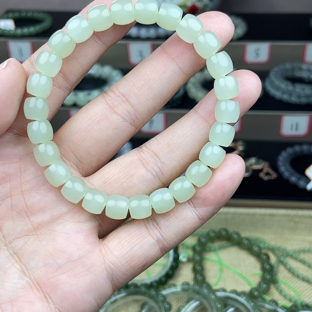 和田玉手串未镶嵌一****k