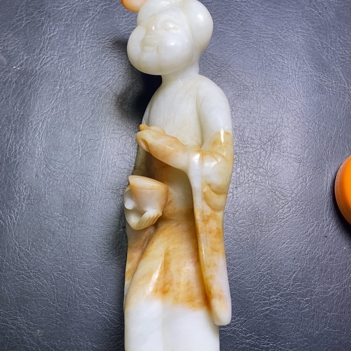 白玉菩提吊坠摆件