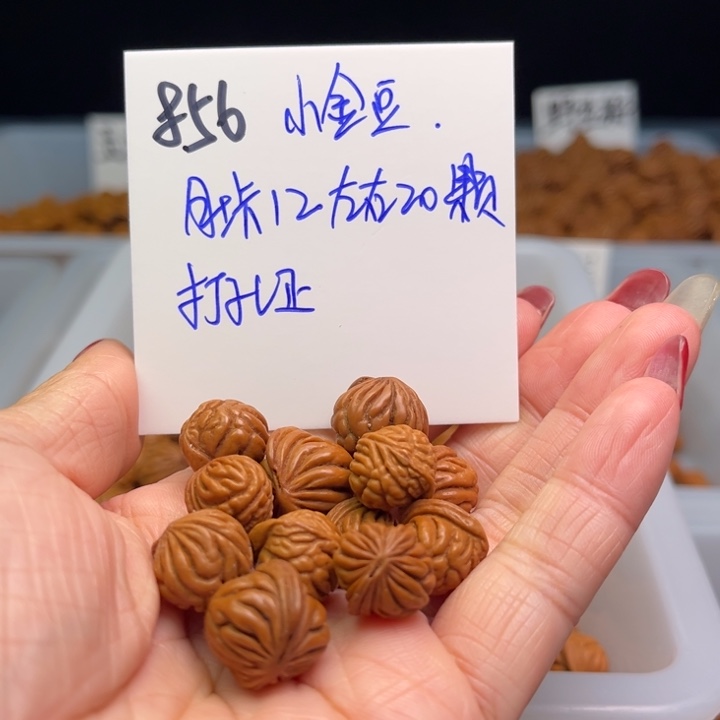 桃核手串小金豆12尺寸20颗